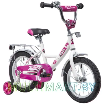 Детский велосипед Novatrack Urban 143URBAN.WT9 (белый/фиолетовый, 2019) картинка 2